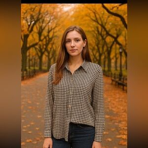 Adrianna Papell‎ Button Down Shirt Sz Large